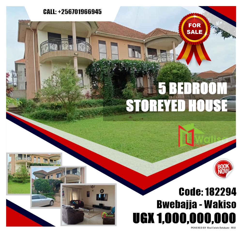 5 bedroom Storeyed house  for sale in Bwebajja Wakiso Uganda, code: 182294