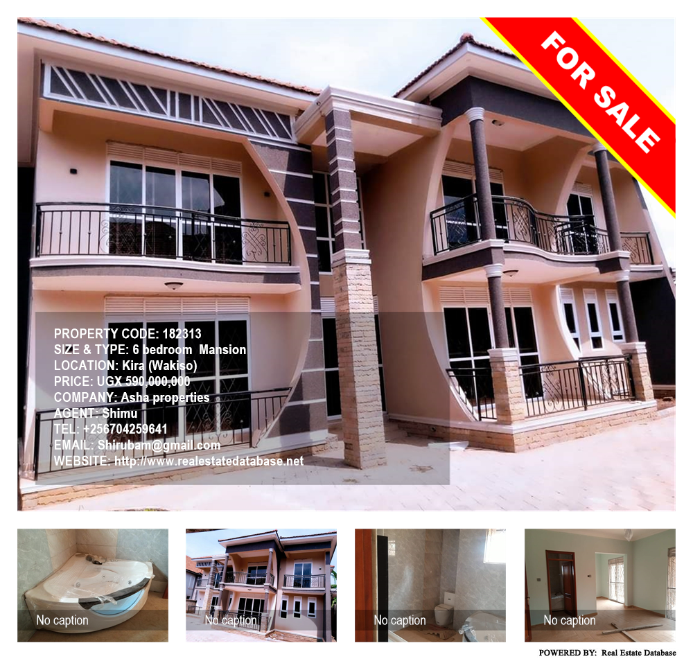 6 bedroom Mansion  for sale in Kira Wakiso Uganda, code: 182313