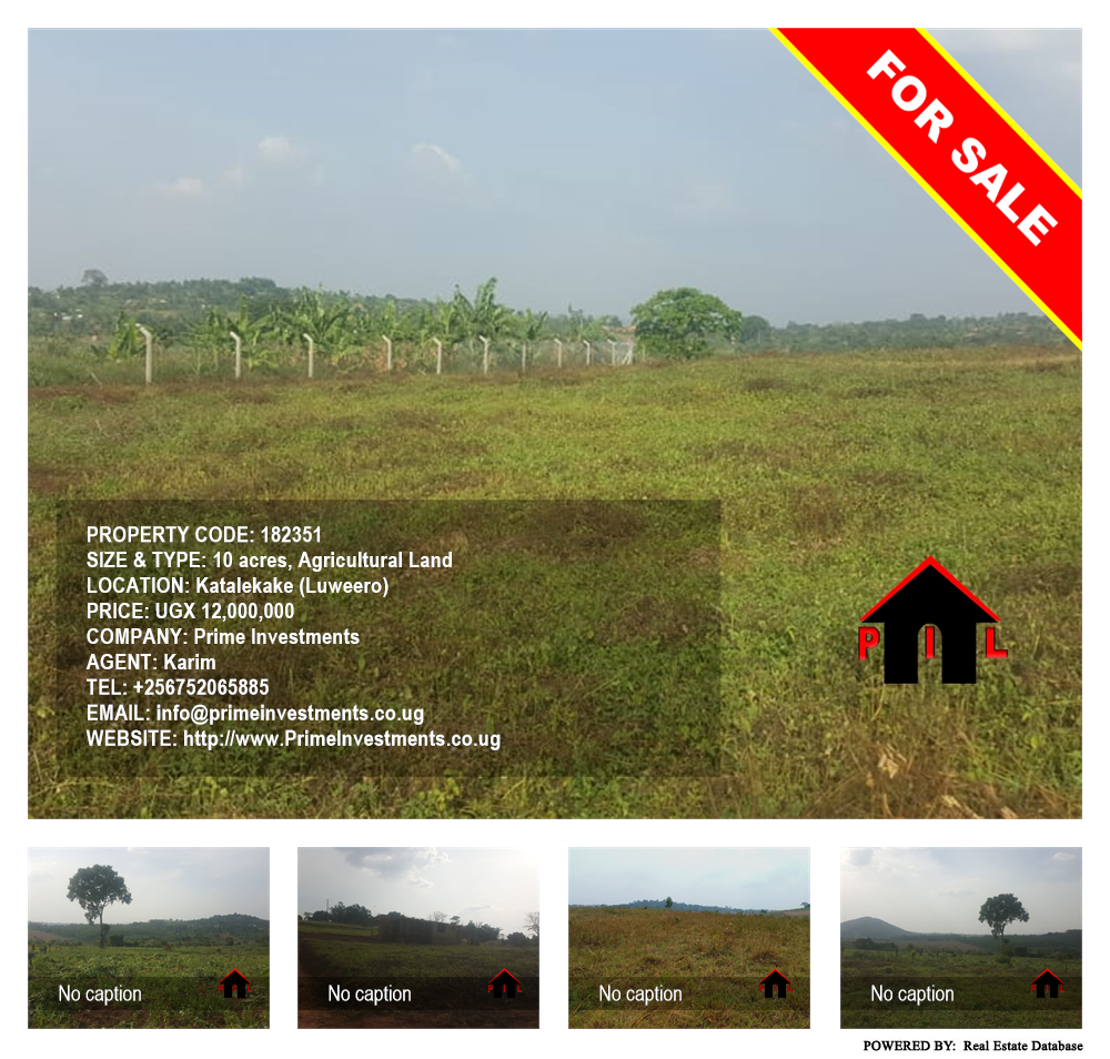 Agricultural Land  for sale in Katalekake Luweero Uganda, code: 182351