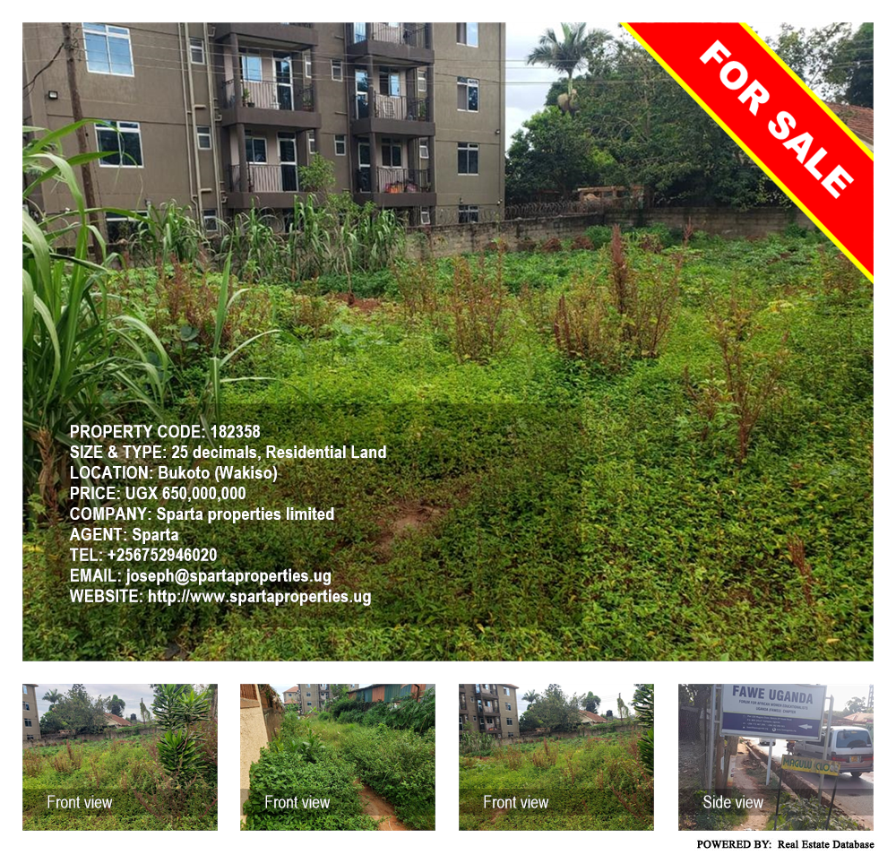 Residential Land  for sale in Bukoto Wakiso Uganda, code: 182358