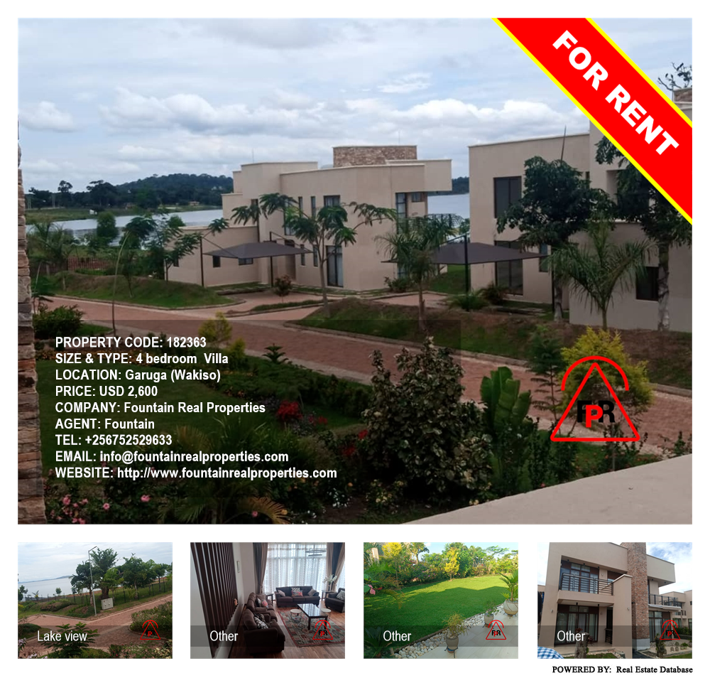 4 bedroom Villa  for rent in Garuga Wakiso Uganda, code: 182363