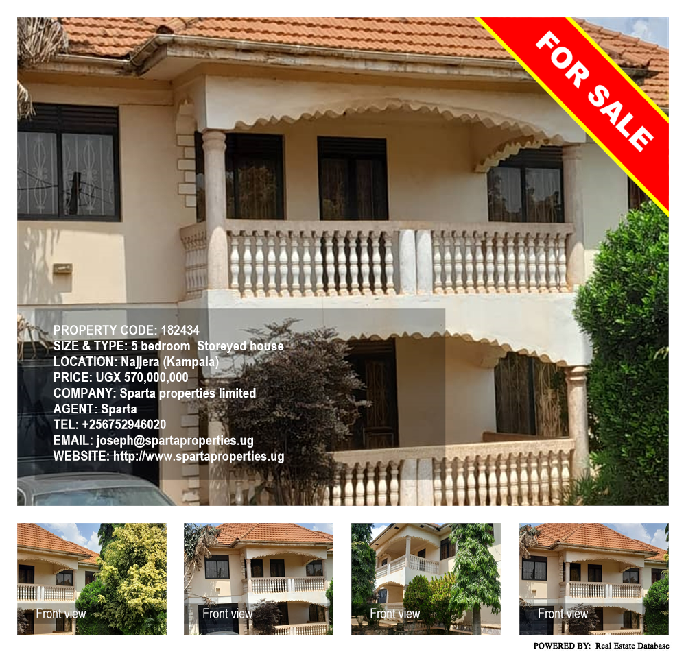 5 bedroom Storeyed house  for sale in Najjera Kampala Uganda, code: 182434