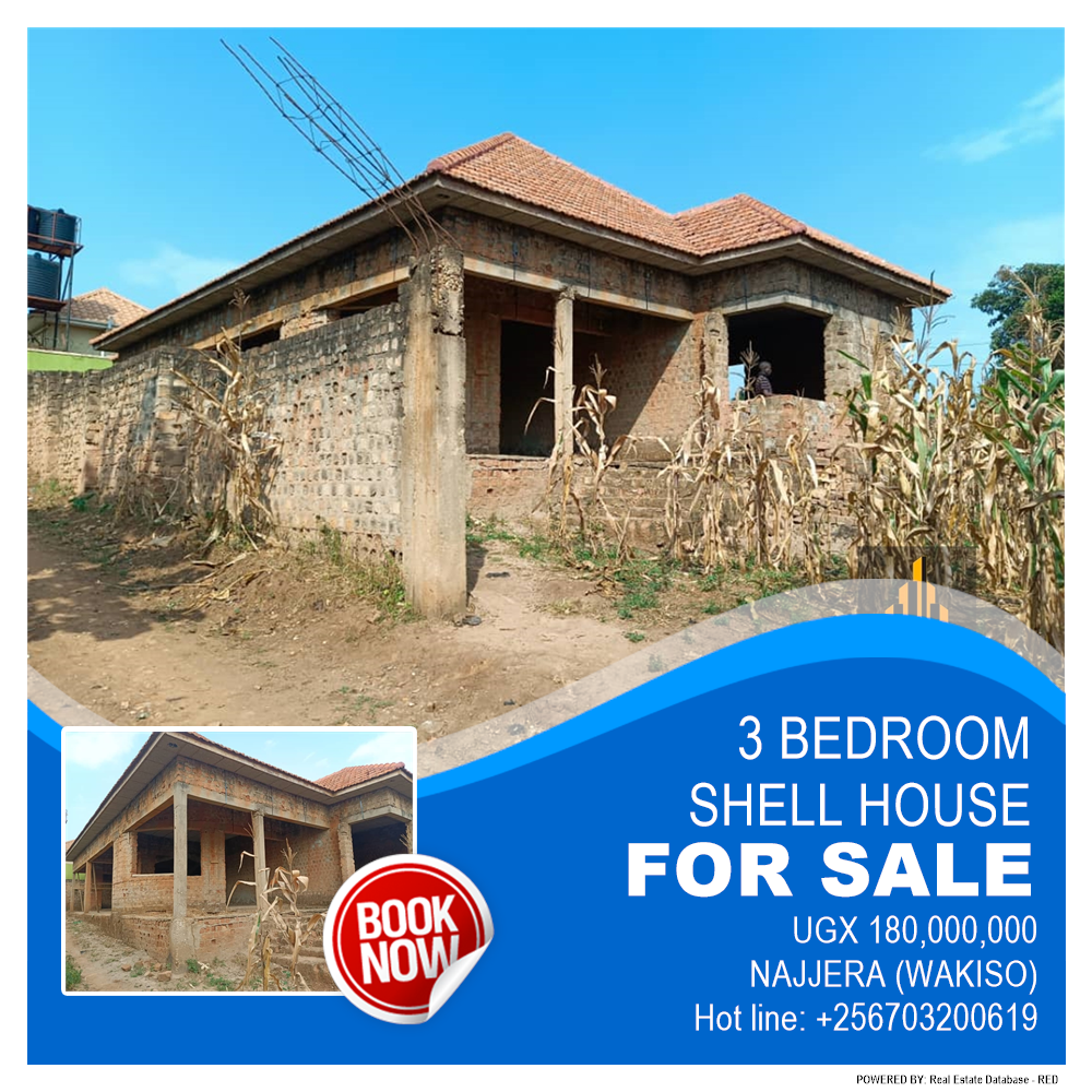 3 bedroom Shell House  for sale in Najjera Wakiso Uganda, code: 182468