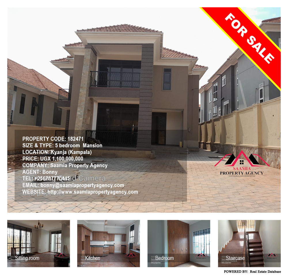 5 bedroom Mansion  for sale in Kyanja Kampala Uganda, code: 182471
