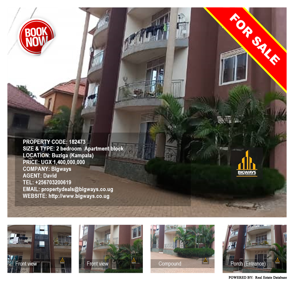 2 bedroom Apartment block  for sale in Buziga Kampala Uganda, code: 182473