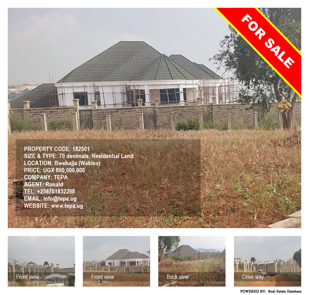 Residential Land  for sale in Bwebajja Wakiso Uganda, code: 182501
