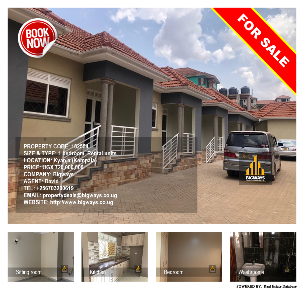 1 bedroom Rental units  for sale in Kyanja Kampala Uganda, code: 182554