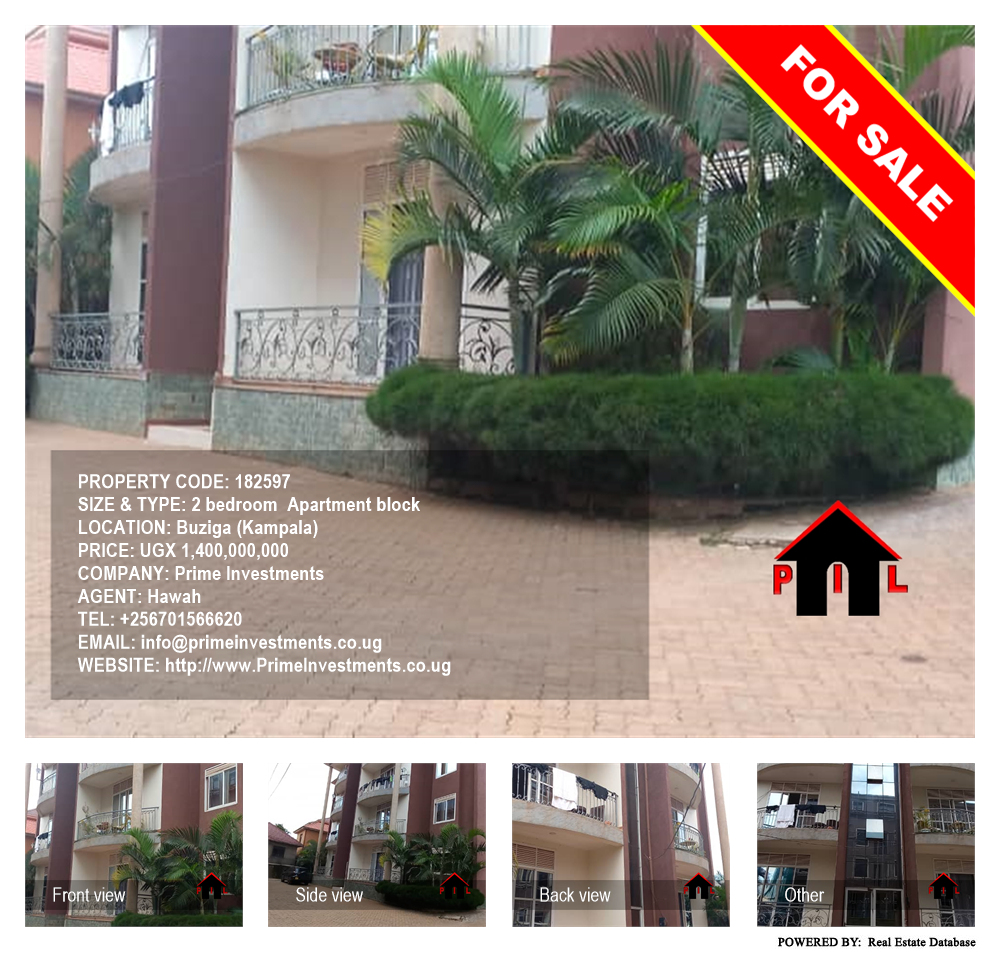 2 bedroom Apartment block  for sale in Buziga Kampala Uganda, code: 182597