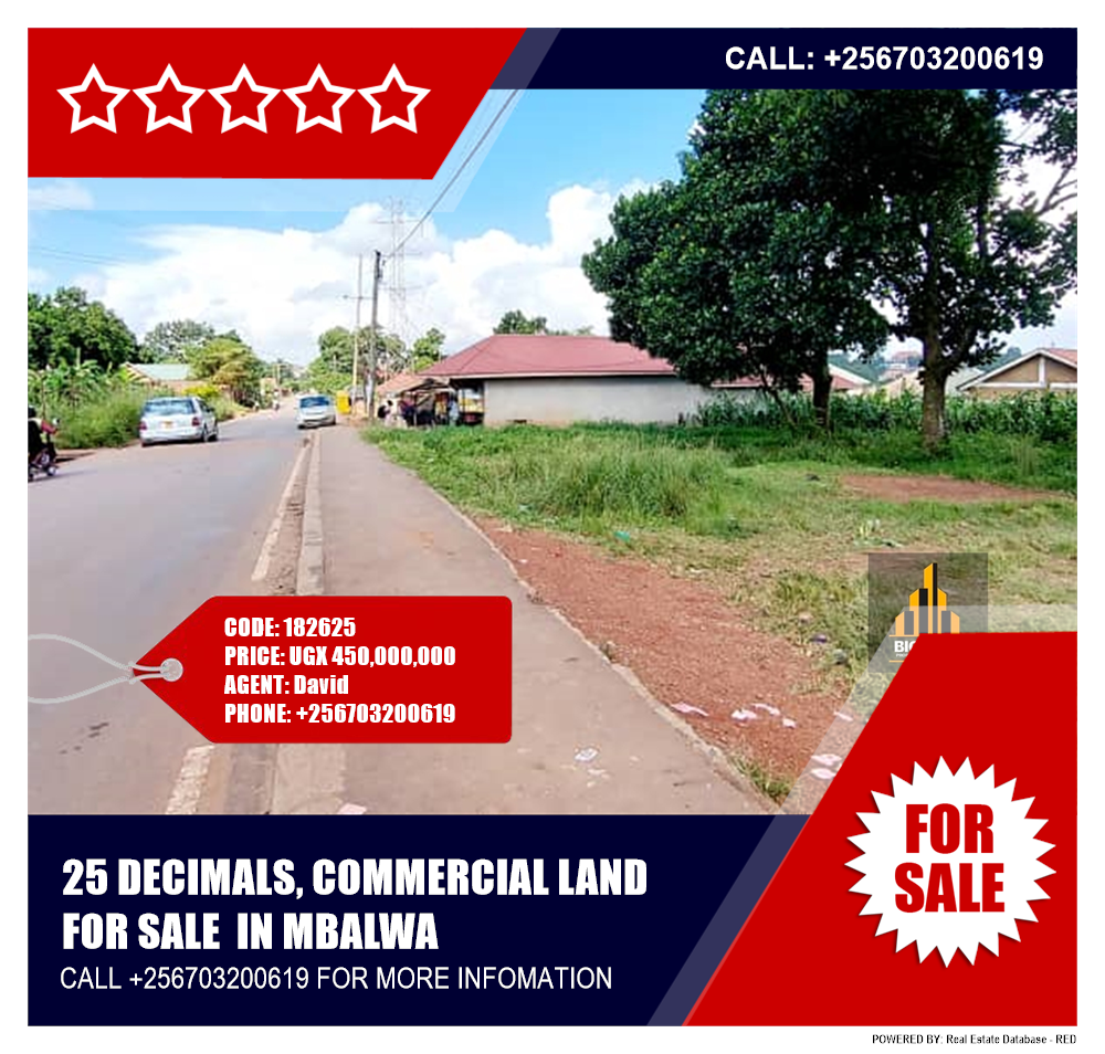 Commercial Land  for sale in Mbalwa Wakiso Uganda, code: 182625