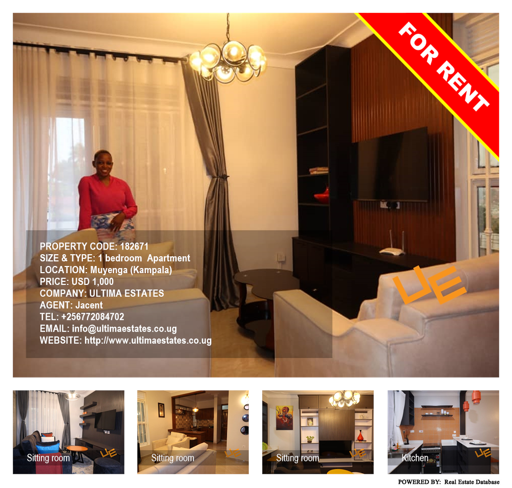 1 bedroom Apartment  for rent in Muyenga Kampala Uganda, code: 182671