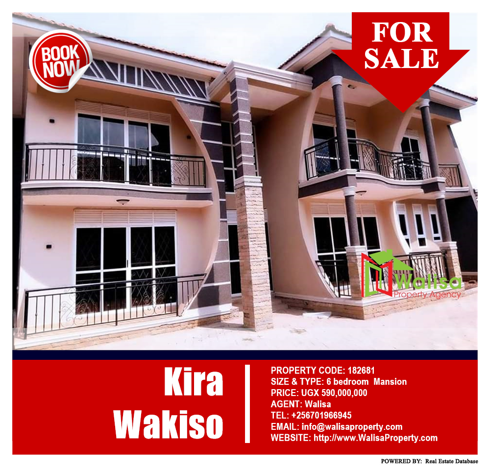 6 bedroom Mansion  for sale in Kira Wakiso Uganda, code: 182681