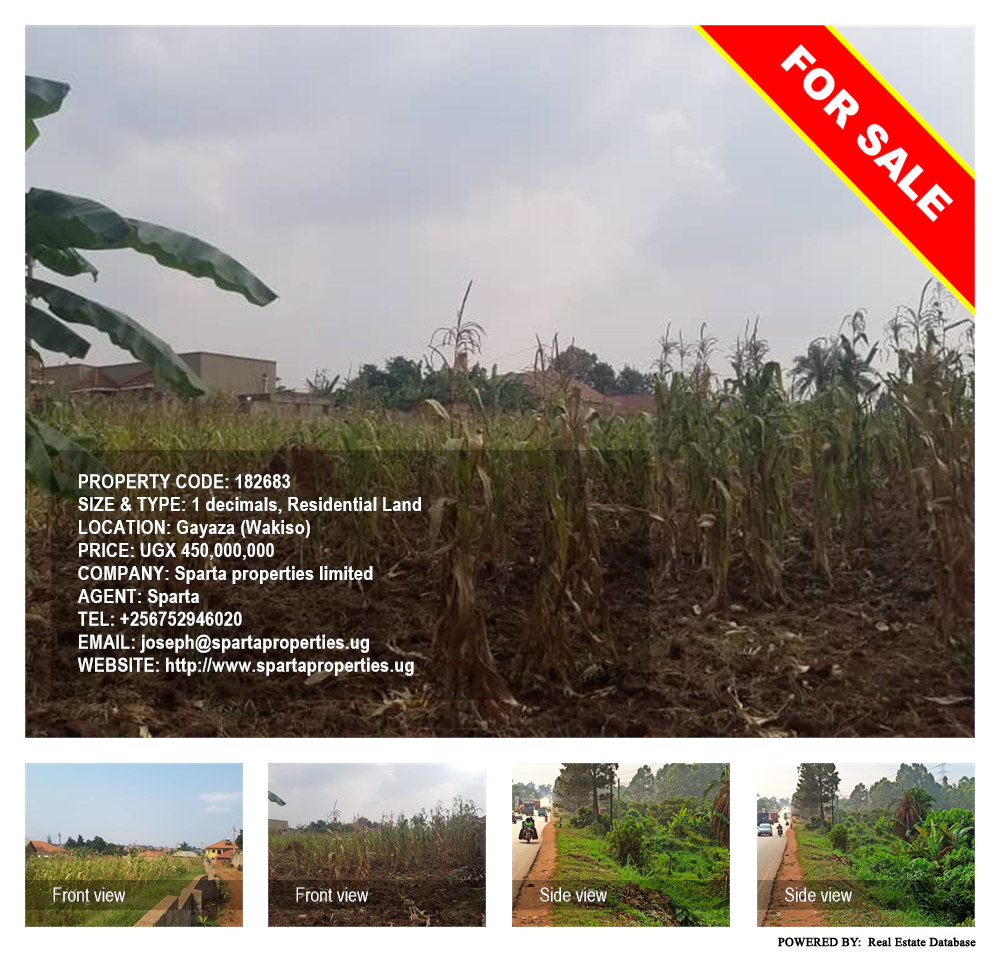 Residential Land  for sale in Gayaza Wakiso Uganda, code: 182683