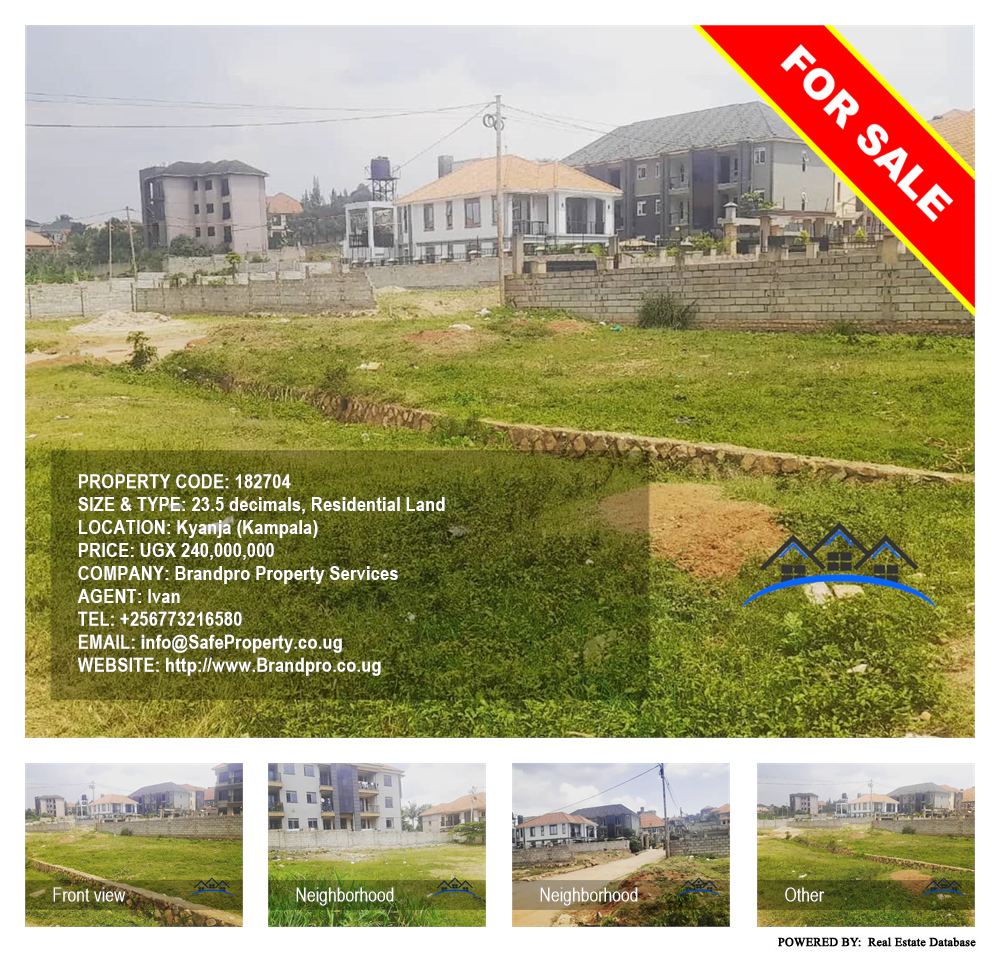 Residential Land  for sale in Kyanja Kampala Uganda, code: 182704