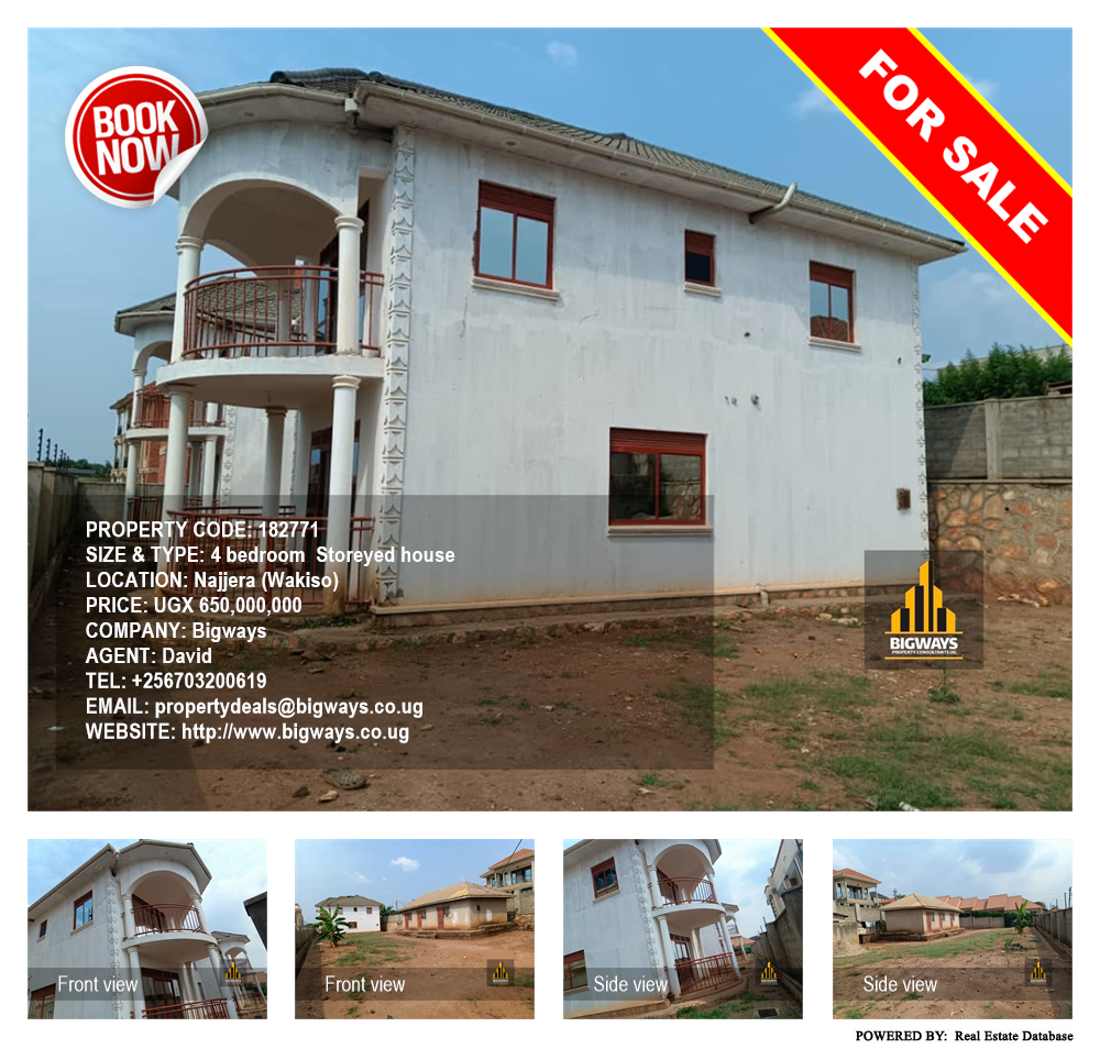 4 bedroom Storeyed house  for sale in Najjera Wakiso Uganda, code: 182771