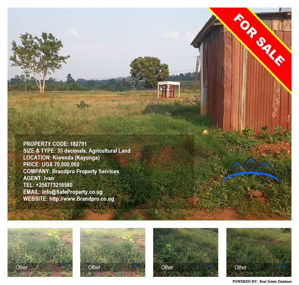Agricultural Land  for sale in Kiwenda Kayunga Uganda, code: 182791