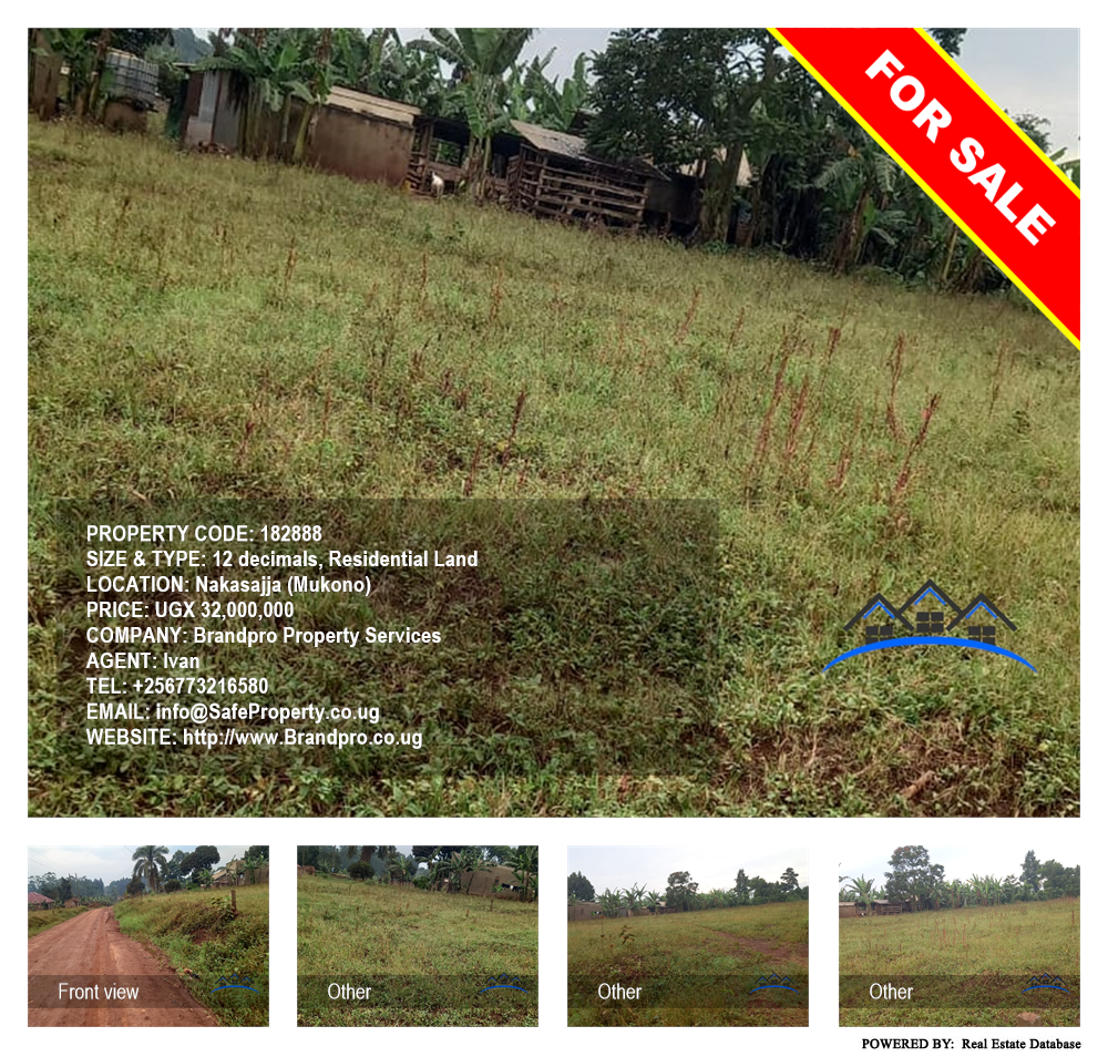 Residential Land  for sale in Nakassajja Mukono Uganda, code: 182888