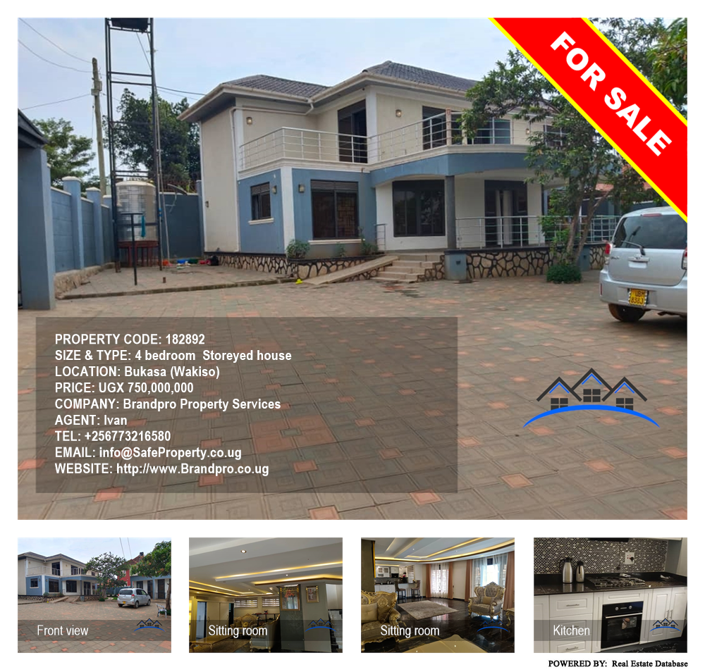 4 bedroom Storeyed house  for sale in Bukasa Wakiso Uganda, code: 182892