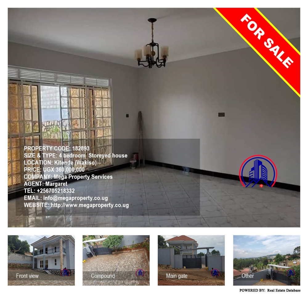 4 bedroom Storeyed house  for sale in Kitende Wakiso Uganda, code: 182893