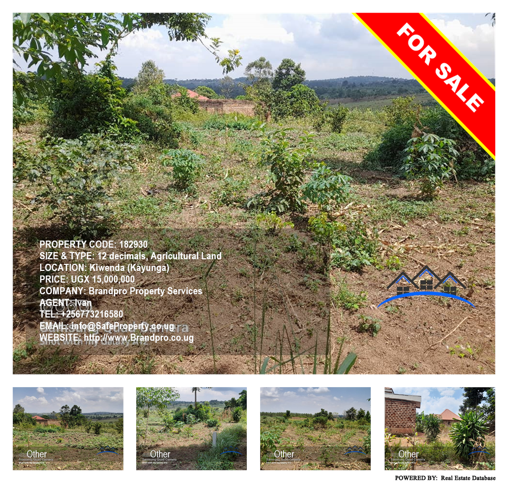 Agricultural Land  for sale in Kiwenda Kayunga Uganda, code: 182930