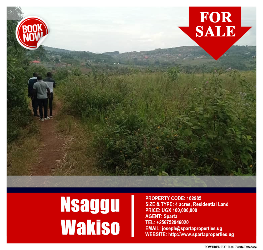 Residential Land  for sale in Nsaggu Wakiso Uganda, code: 182985