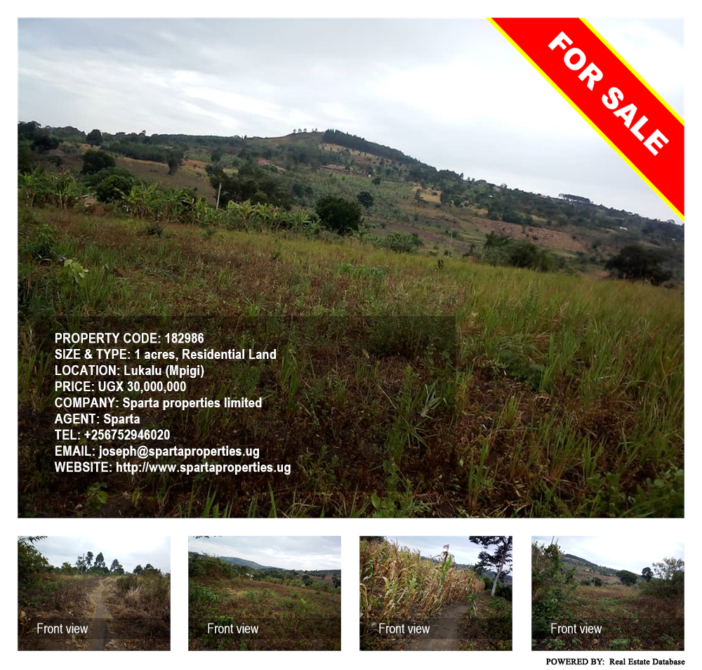 Residential Land  for sale in Lukalu Mpigi Uganda, code: 182986