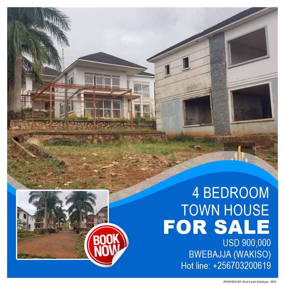 4 bedroom Town House  for sale in Bwebajja Wakiso Uganda, code: 183035