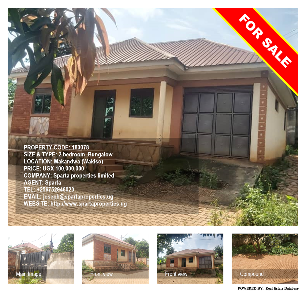 2 bedroom Bungalow  for sale in Makandwa Wakiso Uganda, code: 183078