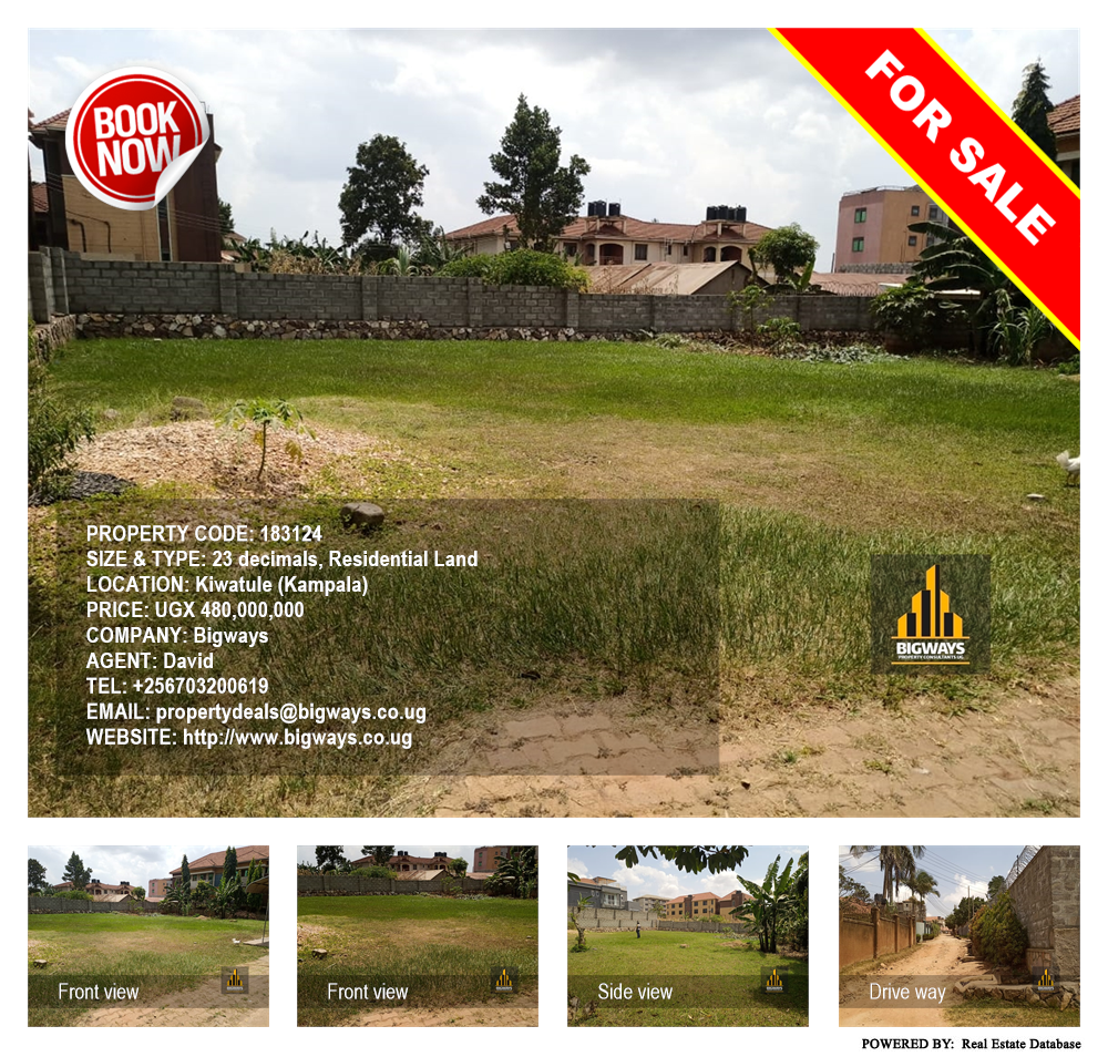 Residential Land  for sale in Kiwaatule Kampala Uganda, code: 183124