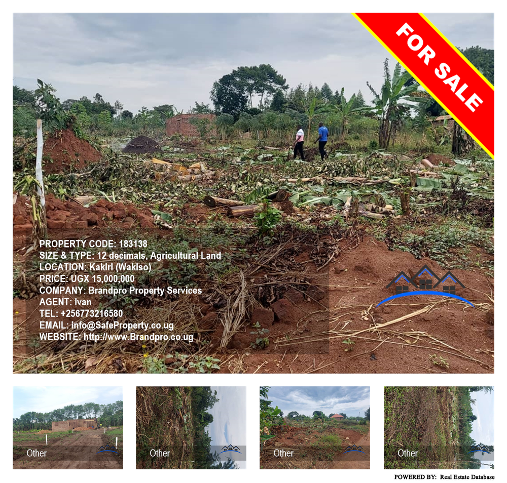 Agricultural Land  for sale in Kakiri Wakiso Uganda, code: 183138