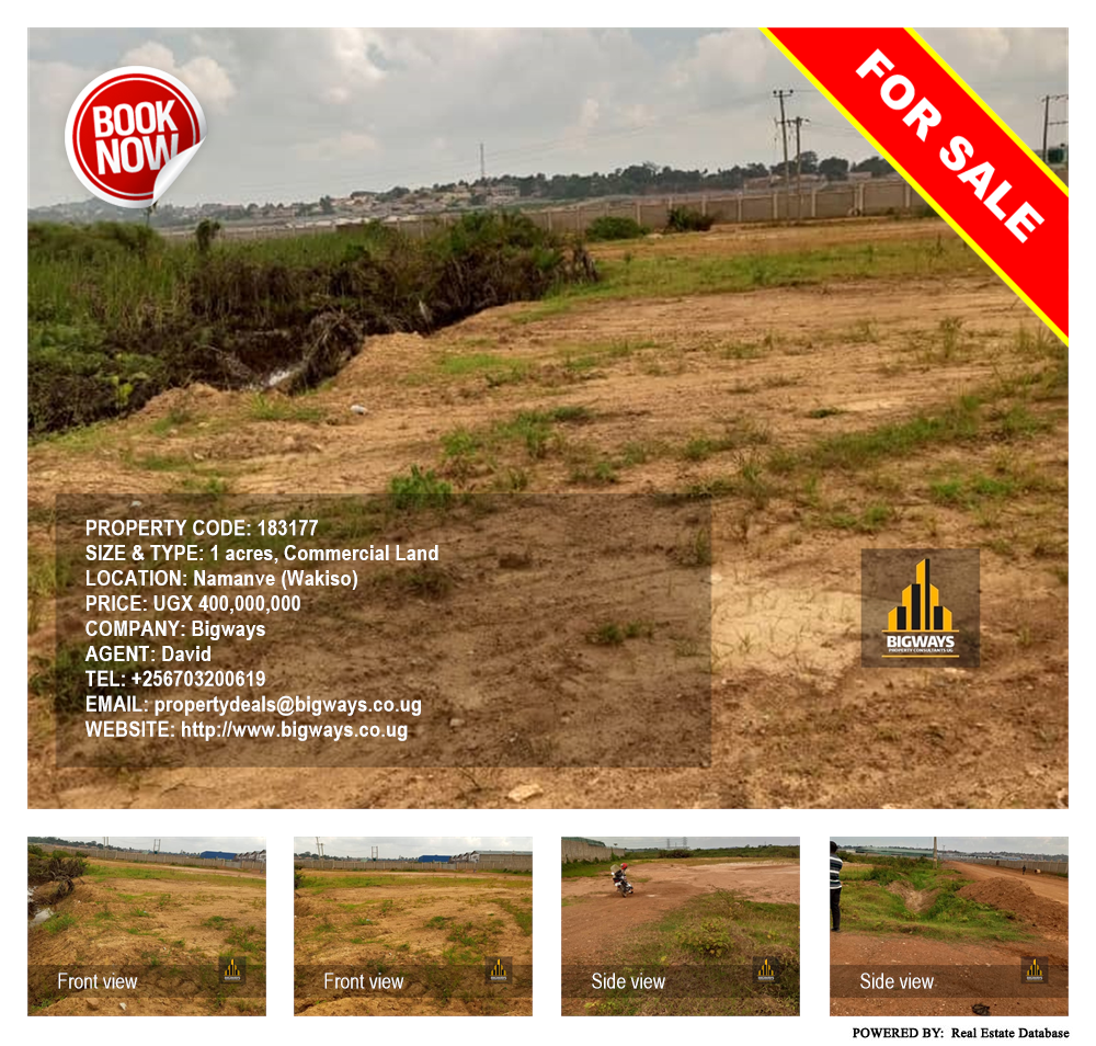 Commercial Land  for sale in Namanve Wakiso Uganda, code: 183177