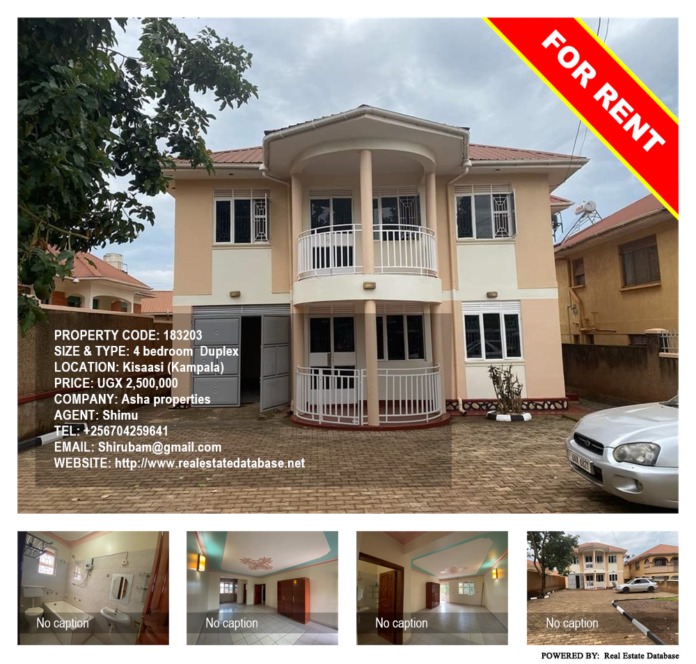 4 bedroom Duplex  for rent in Kisaasi Kampala Uganda, code: 183203