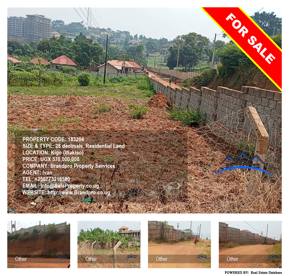Residential Land  for sale in Kigo Wakiso Uganda, code: 183204