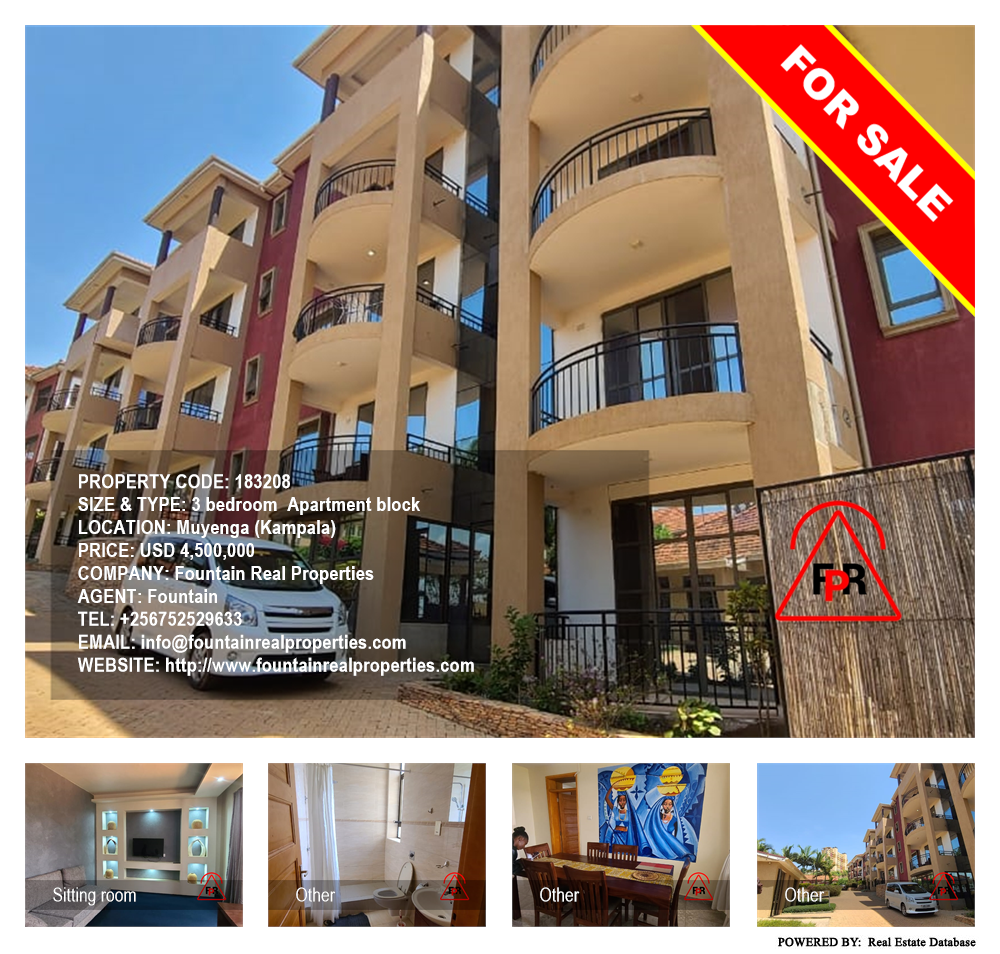3 bedroom Apartment block  for sale in Muyenga Kampala Uganda, code: 183208