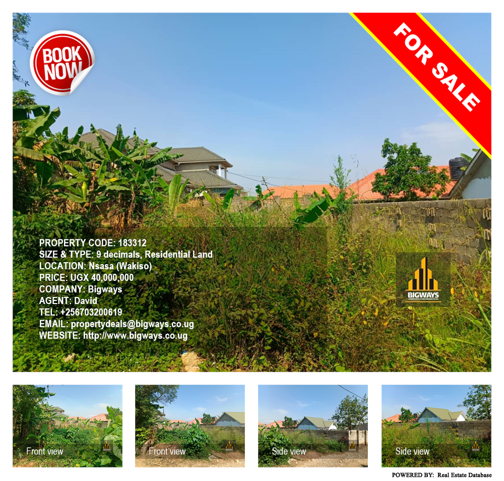 Residential Land  for sale in Nsasa Wakiso Uganda, code: 183312