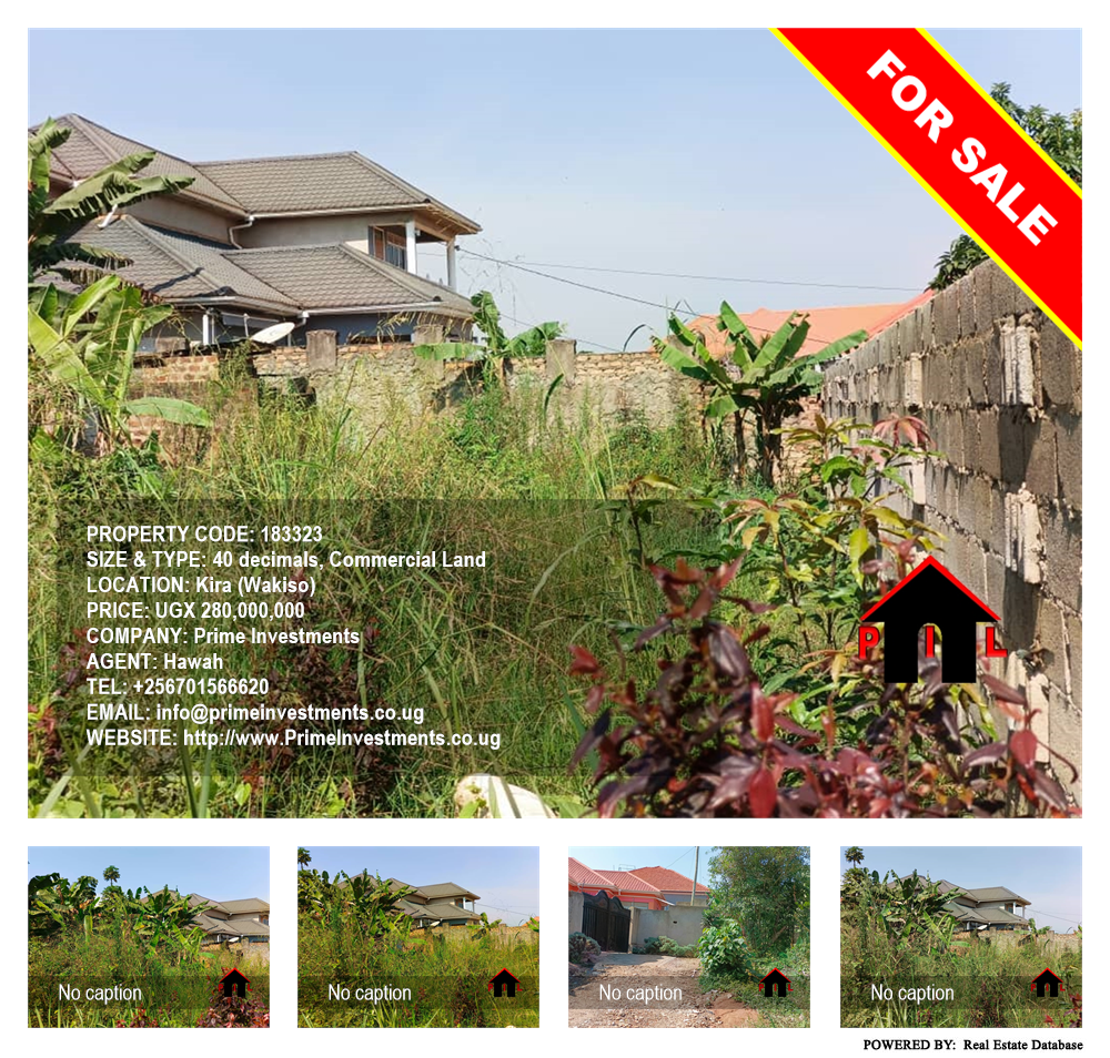 Commercial Land  for sale in Kira Wakiso Uganda, code: 183323