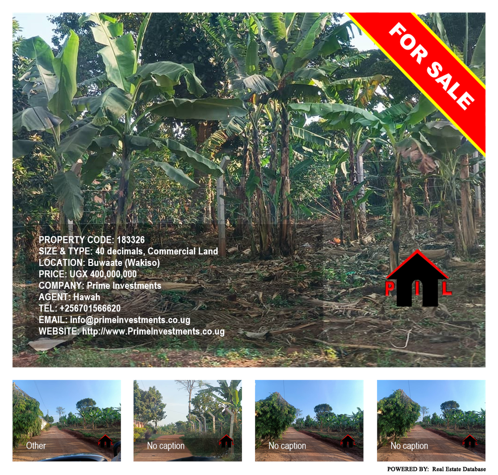 Commercial Land  for sale in Buwaate Wakiso Uganda, code: 183326