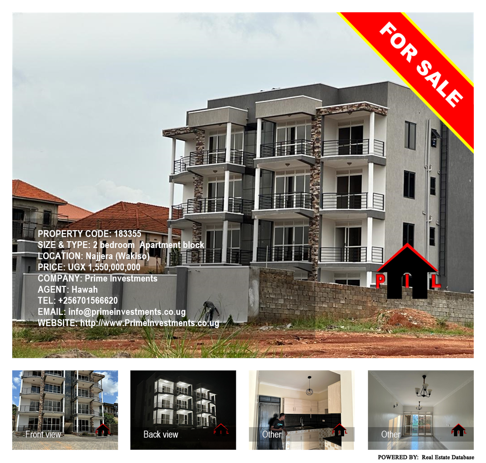 2 bedroom Apartment block  for sale in Najjera Wakiso Uganda, code: 183355