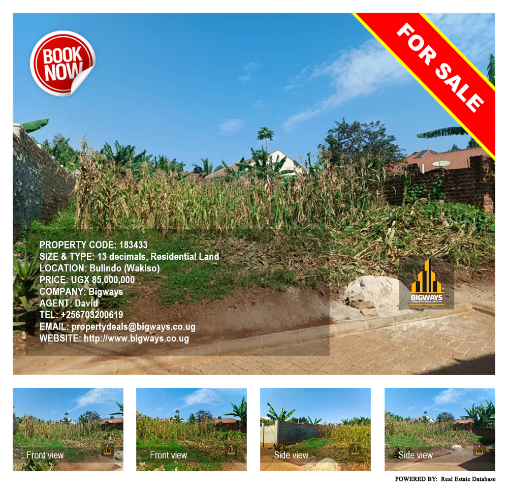 Residential Land  for sale in Bulindo Wakiso Uganda, code: 183433