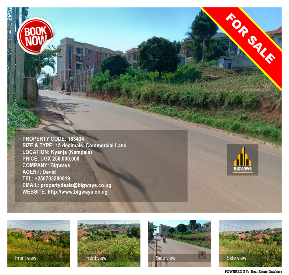 Commercial Land  for sale in Kyanja Kampala Uganda, code: 183434