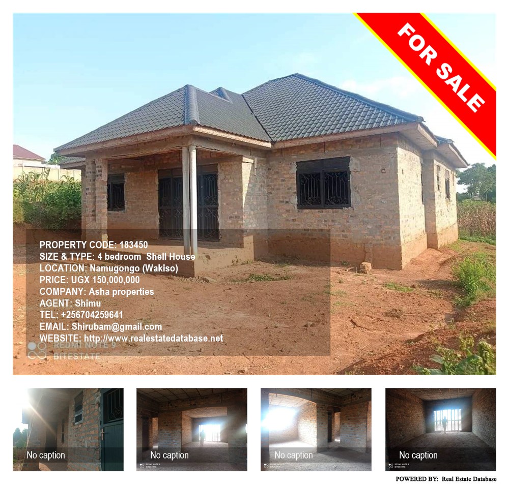 4 bedroom Shell House  for sale in Namugongo Wakiso Uganda, code: 183450