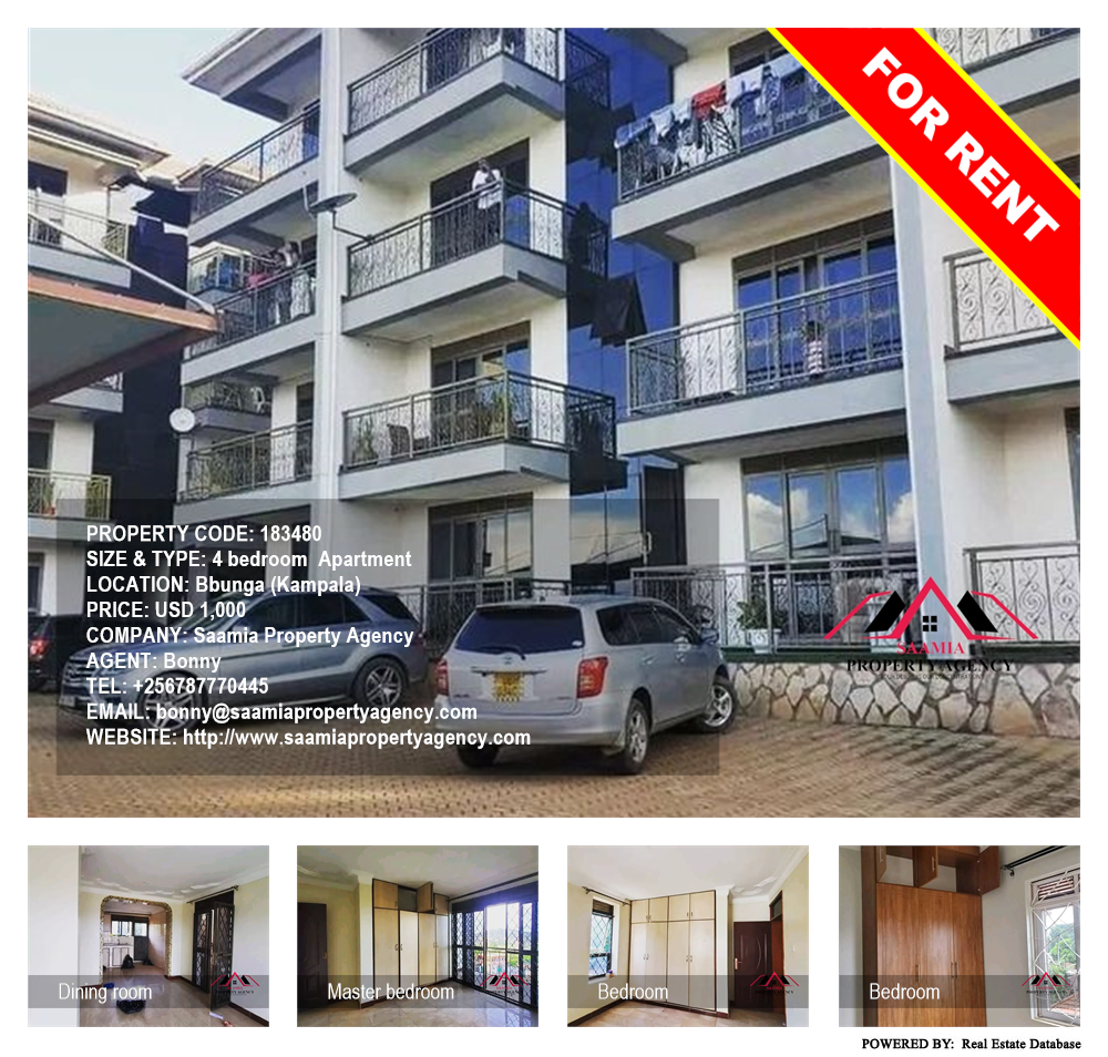 4 bedroom Apartment  for rent in Bbunga Kampala Uganda, code: 183480