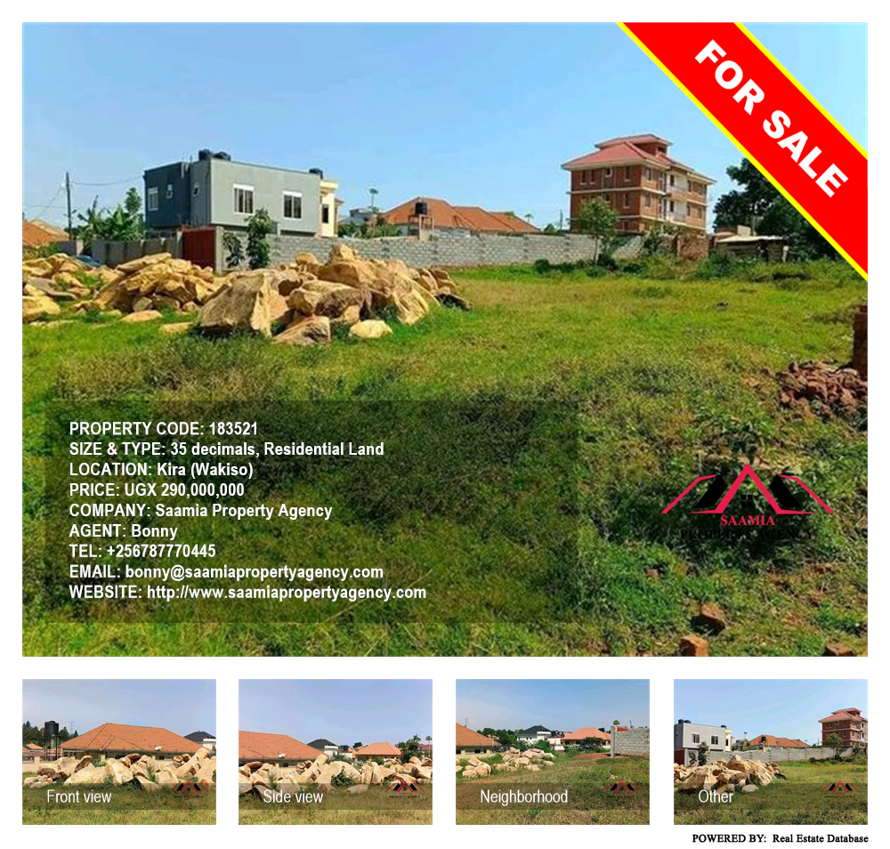 Residential Land  for sale in Kira Wakiso Uganda, code: 183521