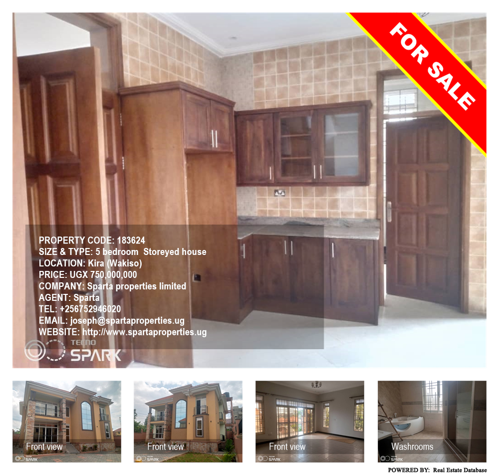 5 bedroom Storeyed house  for sale in Kira Wakiso Uganda, code: 183624