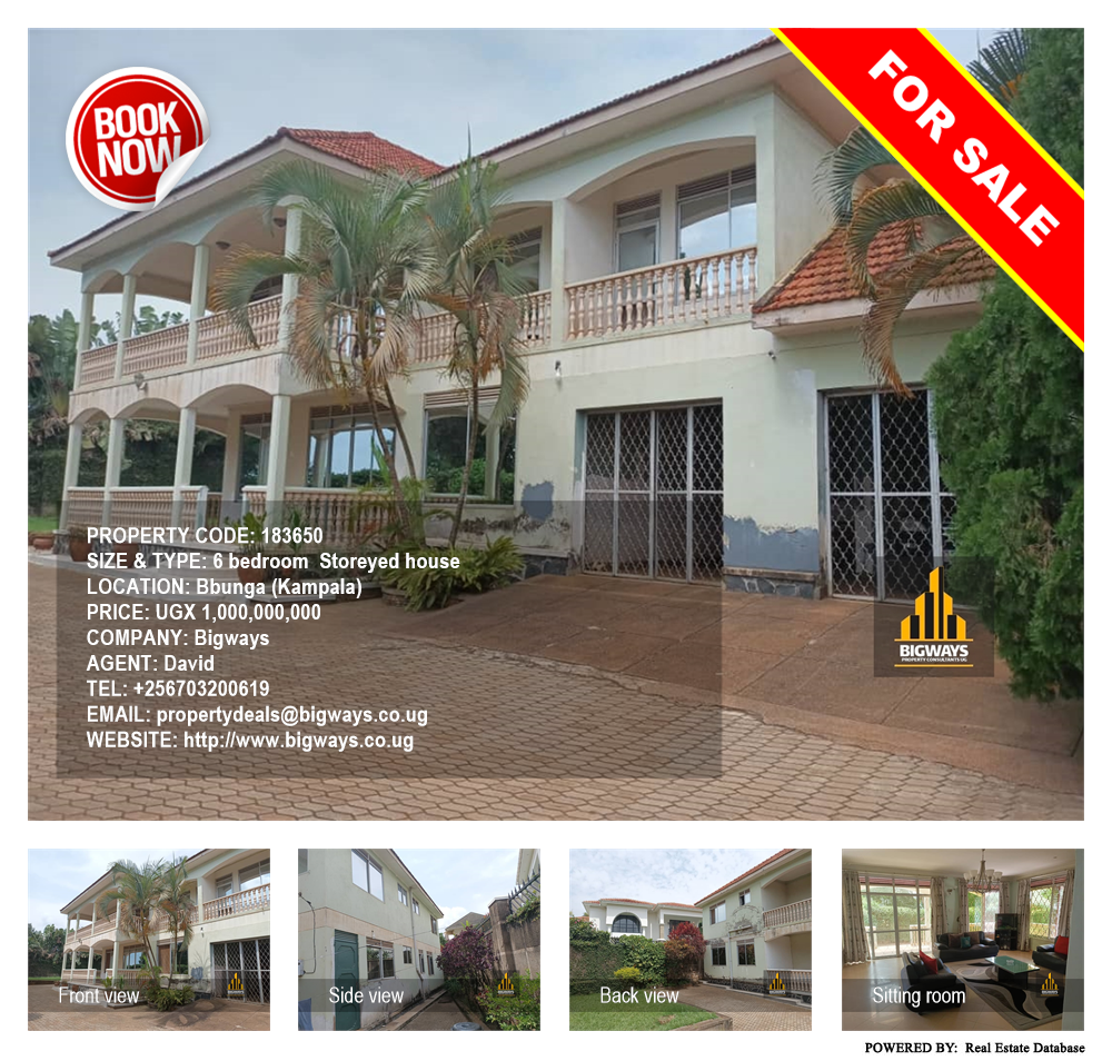 6 bedroom Storeyed house  for sale in Bbunga Kampala Uganda, code: 183650