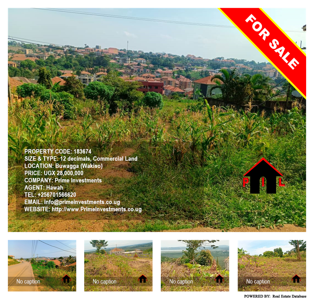 Commercial Land  for sale in Buwagga Wakiso Uganda, code: 183674