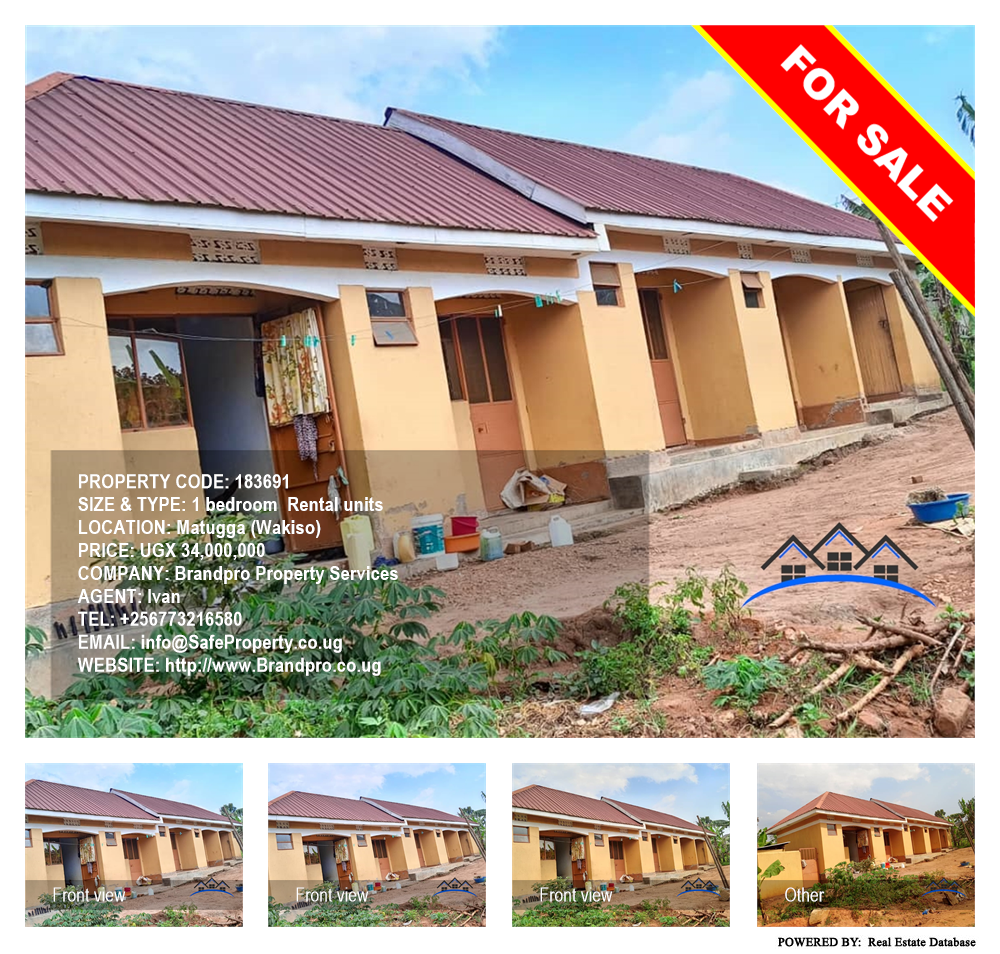 1 bedroom Rental units  for sale in Matugga Wakiso Uganda, code: 183691