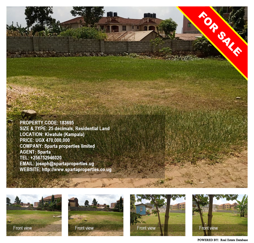 Residential Land  for sale in Kiwaatule Kampala Uganda, code: 183695