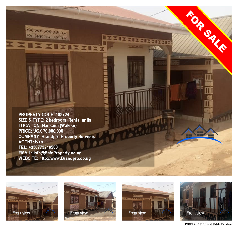 2 bedroom Rental units  for sale in Nansana Wakiso Uganda, code: 183724