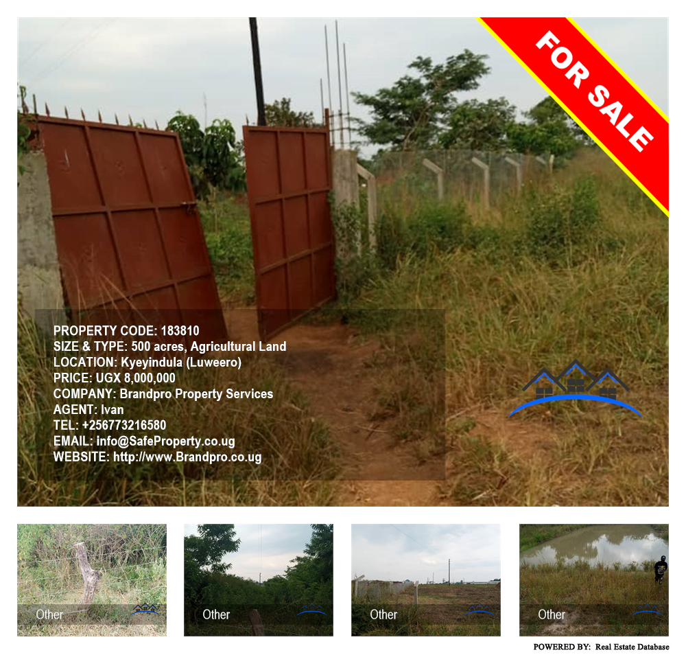 Agricultural Land  for sale in Kyeyindula Luweero Uganda, code: 183810