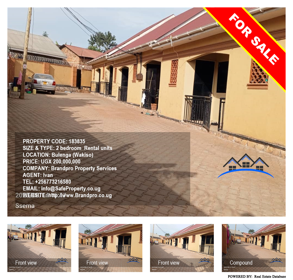 2 bedroom Rental units  for sale in Bulenga Wakiso Uganda, code: 183835
